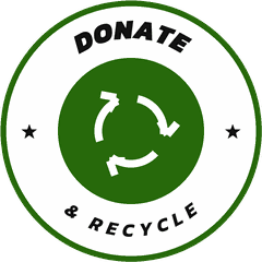 We donate and recycle whenever possible